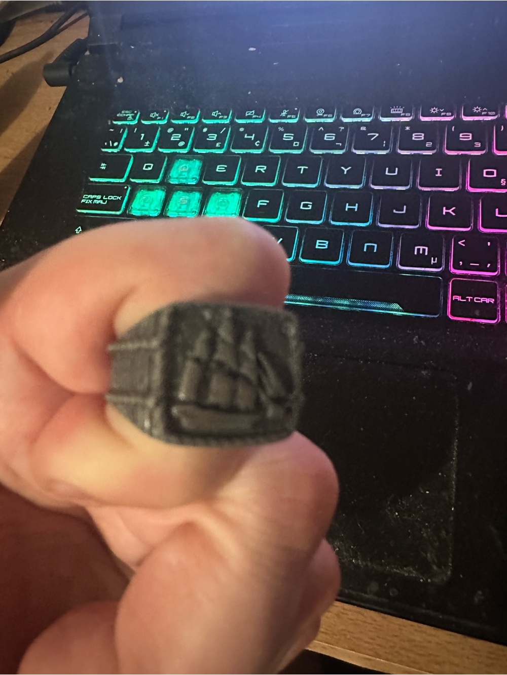 Charcoalish metal Pirate Ship Ring
